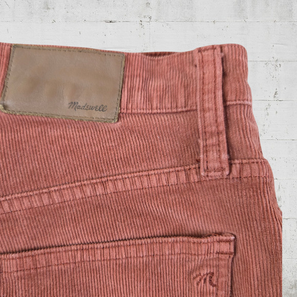 Madewell Terracotta Corduroy Cropped Cali Demi Boot Cut Flare Jeans Size 24 - Picture 9 of 10